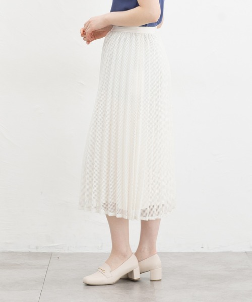 Honeys（ハニーズ）の「メッシュプリーツスカート（スカート・レディース・アイボリー/ブラック/ブルーグリーン・L/LL/M/S）」の19枚目の写真