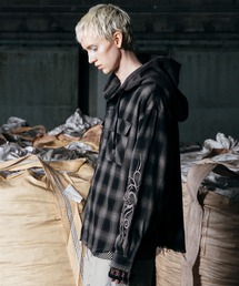 ajouter flow（アジューテフロー）の「【ajouter flow】ombre check shirt hoodie（シャツ/ブラウス）」