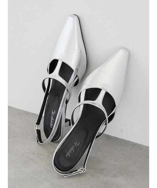 Te chichi（テチチ）の「ポインテッドTストラップミュール《2025spring catalog item》（パンプス・レディース・シルバー/ブラック/レッド・37/38）」の11枚目の写真