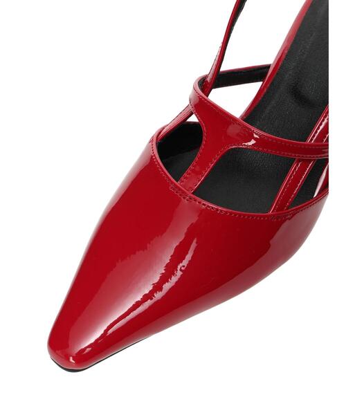 Te chichi（テチチ）の「ポインテッドTストラップミュール《2025spring catalog item》（パンプス・レディース・シルバー/ブラック/レッド・37/38）」の5枚目の写真