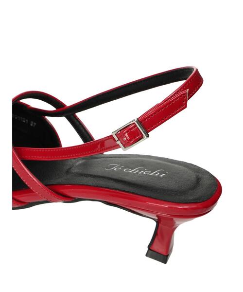 Te chichi（テチチ）の「ポインテッドTストラップミュール《2025spring catalog item》（パンプス・レディース・シルバー/ブラック/レッド・37/38）」の4枚目の写真