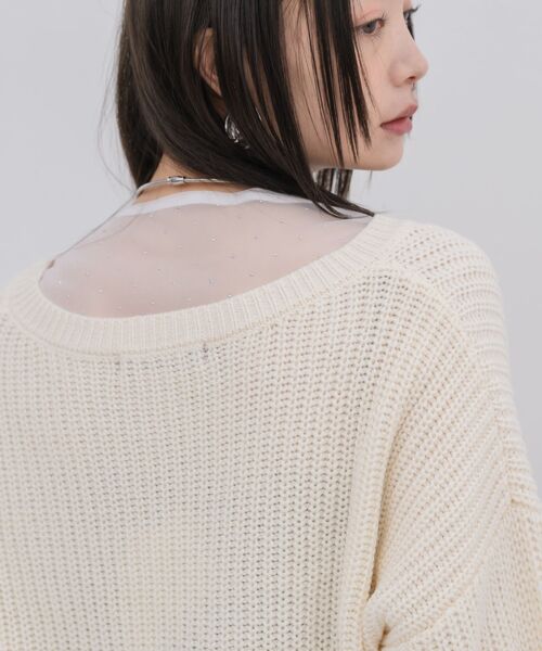 kivi(キヴィ)の「short round hem PO(ニット/セーター・レディース・オレンジ/オフホワイト/ダークグリーン・FREE)」の20枚目の写真