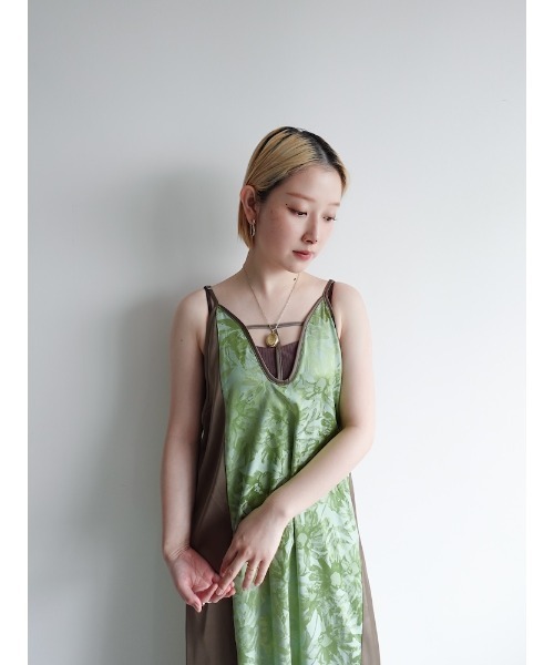 セール】T-Strap Satin Jacquard Dress/Tストラップサテン