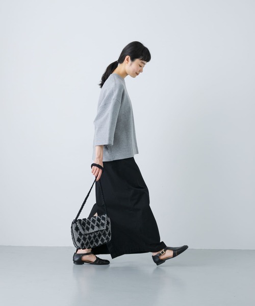 かぐれ（カグレ）の「『2サイズ展開』コットンストレートスカート（スカート・レディース・ブラック/オフホワイト・0/1）」の21枚目の写真