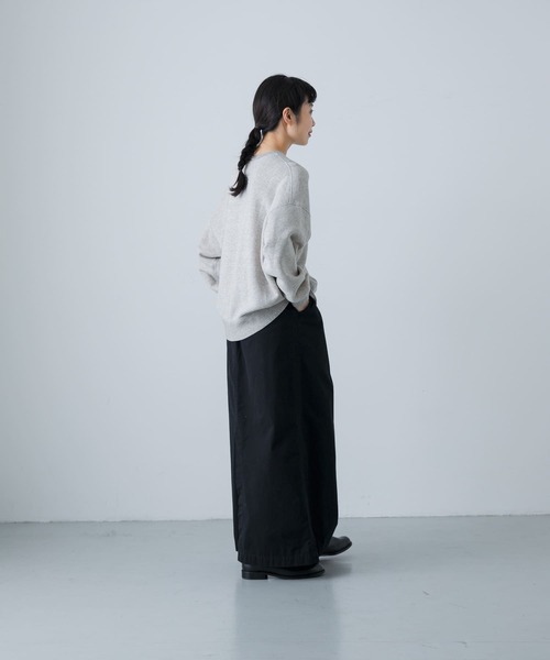 かぐれ（カグレ）の「『2サイズ展開』コットンストレートスカート（スカート・レディース・ブラック/オフホワイト・0/1）」の16枚目の写真