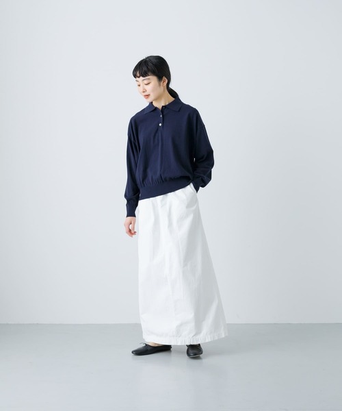 かぐれ（カグレ）の「『2サイズ展開』コットンストレートスカート（スカート・レディース・ブラック/オフホワイト・0/1）」の3枚目の写真