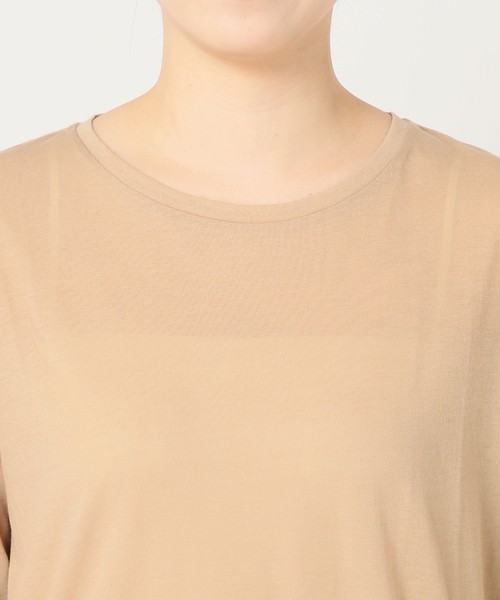JOURNAL STANDARD（ジャーナルスタンダード）の「《追加3》クルーネックシアーロングTシャツ（Tシャツ/カットソー・レディース・ベージュ/ネイビー/ホワイト/ブラウン/ピンク・FREE）」の8枚目の写真