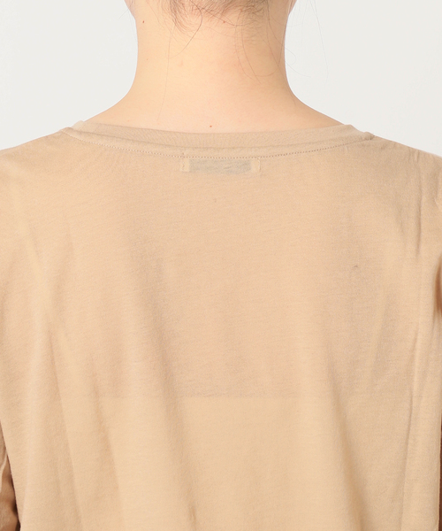 JOURNAL STANDARD（ジャーナルスタンダード）の「《追加3》クルーネックシアーロングTシャツ（Tシャツ/カットソー・レディース・ベージュ/ネイビー/ホワイト/ブラウン/ピンク・FREE）」の9枚目の写真