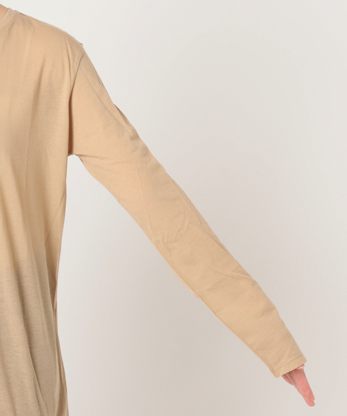 JOURNAL STANDARD（ジャーナルスタンダード）の「《追加3》クルーネックシアーロングTシャツ（Tシャツ/カットソー・レディース・ベージュ/ネイビー/ホワイト/ブラウン/ピンク・FREE）」の11枚目の写真