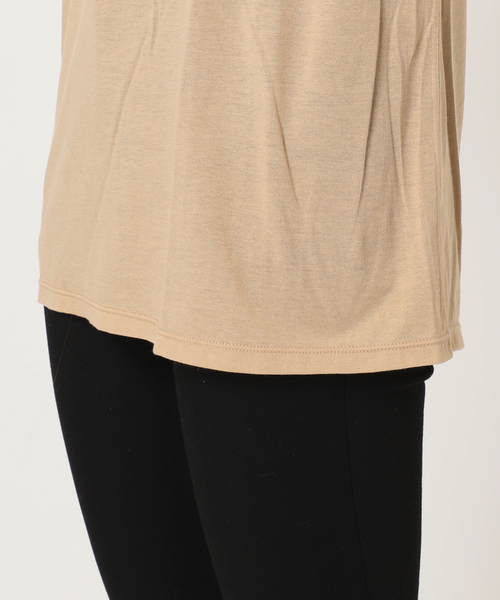 JOURNAL STANDARD（ジャーナルスタンダード）の「《追加3》クルーネックシアーロングTシャツ（Tシャツ/カットソー・レディース・ベージュ/ネイビー/ホワイト/ブラウン/ピンク・FREE）」の12枚目の写真