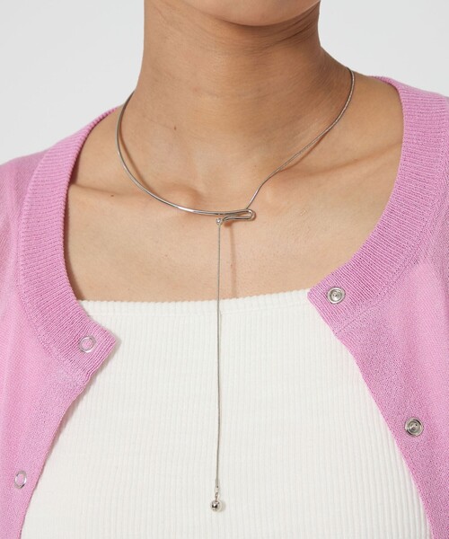 CITEN（シテン）の「＜CITEN＞フックモチーフネックカフ（ネックレス・レディース・シルバー/ゴールド・FREE）」の2枚目の写真