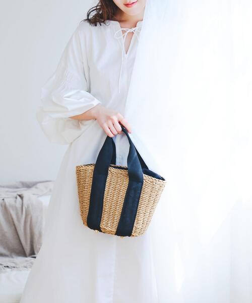 RODE SKO(ロデスコ)の「ナチュラルカゴバッグ(ハンドバッグ・レディース・グレー/ベージュ/ベージュ系その他/オフホワイト・ONE)」の4枚目の写真