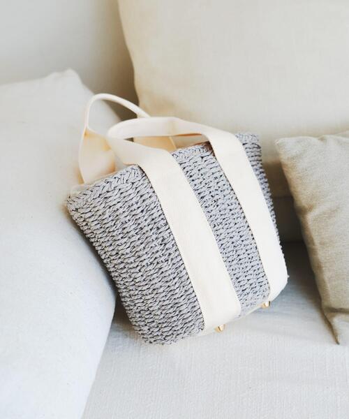 RODE SKO(ロデスコ)の「ナチュラルカゴバッグ(ハンドバッグ・レディース・グレー/ベージュ/ベージュ系その他/オフホワイト・ONE)」の3枚目の写真