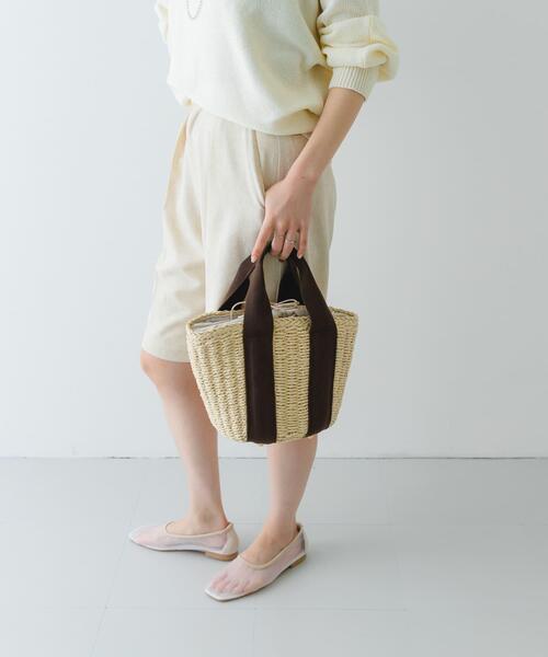 RODE SKO(ロデスコ)の「ナチュラルカゴバッグ(ハンドバッグ・レディース・グレー/ベージュ/ベージュ系その他/オフホワイト・ONE)」の17枚目の写真