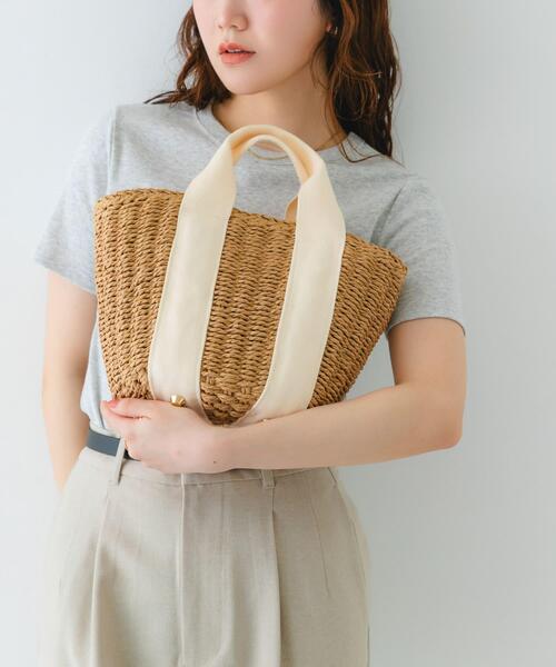 RODE SKO(ロデスコ)の「ナチュラルカゴバッグ(ハンドバッグ・レディース・グレー/ベージュ/ベージュ系その他/オフホワイト・ONE)」の10枚目の写真