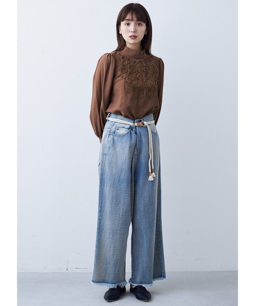 MEDE19F(メデジュウキュウ)の「BRAND NEW MIX STYLE コードエンブロイダリーブラウス(シャツ/ブラウス・レディース・ブラウン・L/M/3L/LL/S)」の16枚目の写真