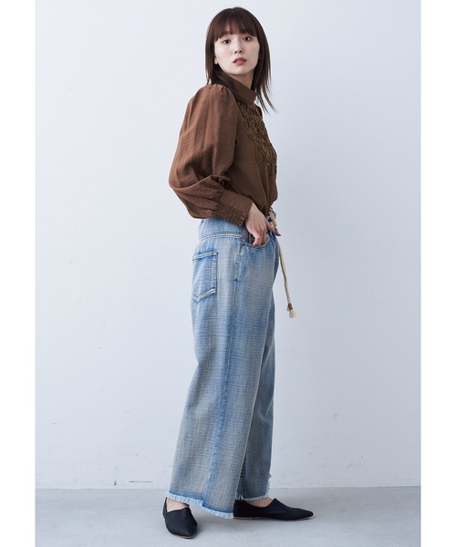 MEDE19F(メデジュウキュウ)の「BRAND NEW MIX STYLE コードエンブロイダリーブラウス(シャツ/ブラウス・レディース・ブラウン・L/M/3L/LL/S)」の3枚目の写真