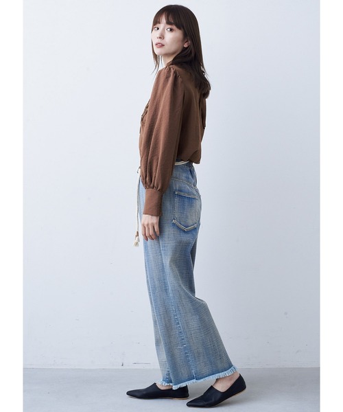 MEDE19F(メデジュウキュウ)の「BRAND NEW MIX STYLE コードエンブロイダリーブラウス(シャツ/ブラウス・レディース・ブラウン・L/M/3L/LL/S)」の2枚目の写真