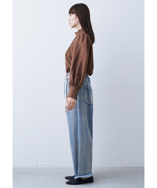 MEDE19F(メデジュウキュウ)の「BRAND NEW MIX STYLE コードエンブロイダリーブラウス(シャツ/ブラウス・レディース・ブラウン・L/M/3L/LL/S)」の17枚目の写真