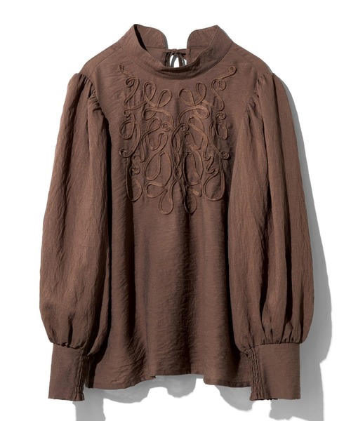 MEDE19F(メデジュウキュウ)の「BRAND NEW MIX STYLE コードエンブロイダリーブラウス(シャツ/ブラウス・レディース・ブラウン・L/M/3L/LL/S)」の12枚目の写真