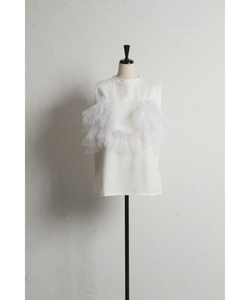 &. NOSTALGIA（アンドドットノスタルジア）の「【ZOZO限定】チュールドッキングプルオーバー（Tシャツ/カットソー・レディース・ブラック/オフホワイト・M）」の22枚目の写真