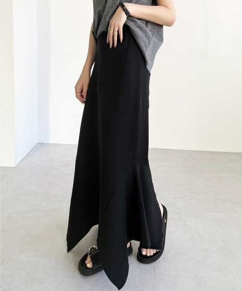 YOUING.(ユイン)の「サマーニットマーメイドスカート(スカート・レディース・ブラック・LARGE/MEDIUM)」の6枚目の写真