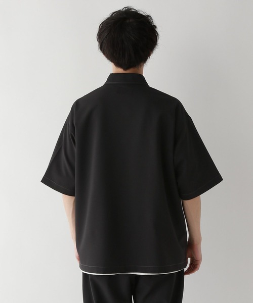 RAGEBLUE（レイジブルー）の「＜吸水速乾・イージーケア＞【Satistex Dry】リラックスジップシャツ【セットアップ対応】（シャツ/ブラウス・メンズ・グレー/ブラック/ライトグレー/ネイビー・LARGE/MEDIUM）」の17枚目の写真