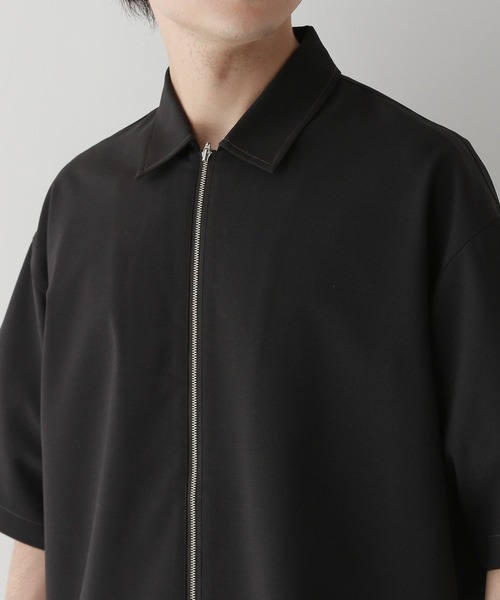 RAGEBLUE（レイジブルー）の「＜吸水速乾・イージーケア＞【Satistex Dry】リラックスジップシャツ【セットアップ対応】（シャツ/ブラウス・メンズ・グレー/ブラック/ライトグレー/ネイビー・LARGE/MEDIUM）」の5枚目の写真