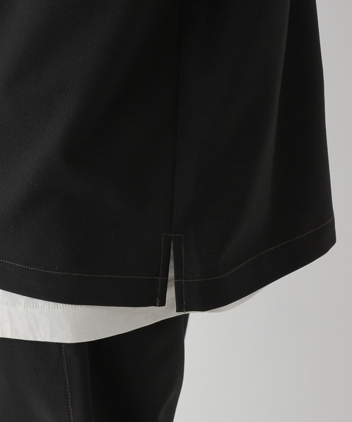 RAGEBLUE（レイジブルー）の「＜吸水速乾・イージーケア＞【Satistex Dry】リラックスジップシャツ【セットアップ対応】（シャツ/ブラウス・メンズ・グレー/ブラック/ライトグレー/ネイビー・LARGE/MEDIUM）」の7枚目の写真