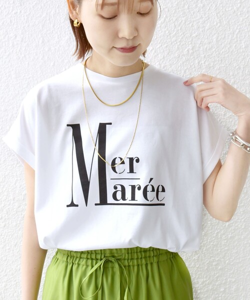 【シップス　ウィメン】〈洗濯機可能〉プラチナ ヴェール TEE 洗濯機可能〉プラチナ ヴェール TEE（Tシャツ/カットソー