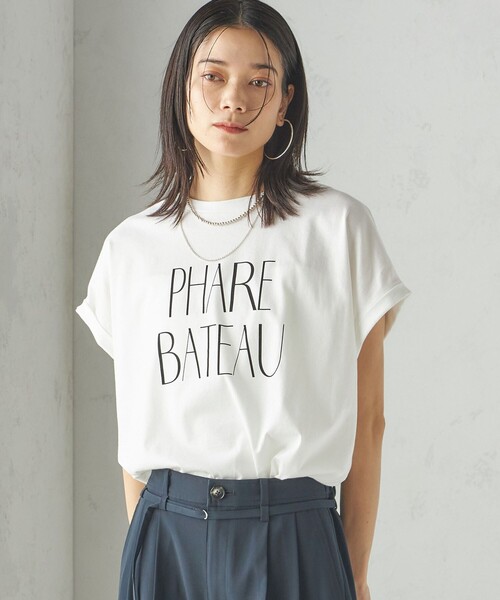 【シップス　ウィメン】〈洗濯機可能〉プラチナヴェール 長袖 ロゴ TEE 洗濯機可能〉プラチナヴェール 長袖 ロゴ TEE｜シップスの通販