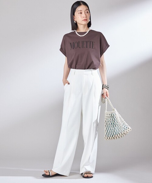 SHIPS(シップス)の「〈洗濯機可能〉プラチナ ヴェール TEE(Tシャツ/カットソー・レディース・アイボリー/オフホワイト/ダークグレー/ストーン/ブラウン・ONE SIZE)」の12枚目の写真