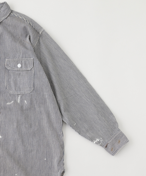 JOURNAL STANDARD(ジャーナルスタンダード)の「BOWWOW / バウワウ WORK HICKORY STRIPE PO SHIRTS(シャツ/ブラウス・メンズ・ダークブルー・MEDIUM/LARGE)」の6枚目の写真