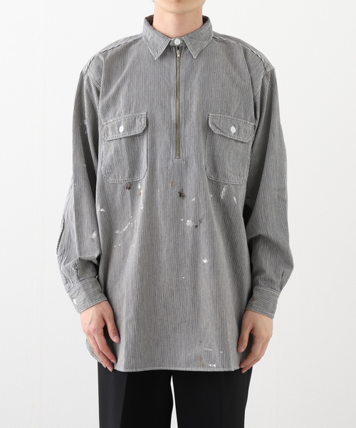 BOWWOW ストライプシャツ L セール】BOWWOW / バウワウ WORK HICKORY STRIPE PO SHIRTS