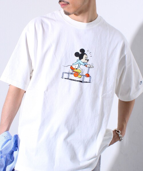 DISCUS ATHLETIC（ディスカス　アスレチック）の「【MICKEY×DISCUS ATHLETIC】コラボ プリント 半袖 クルーネックTシャツ（Tシャツ/カットソー・メンズ・ブラック系その他/ホワイト系その他2/ホワイト系その他3/ホワイト系その他4/ブラック系その他2/ブラック系その他3・M/L）」の3枚目の写真