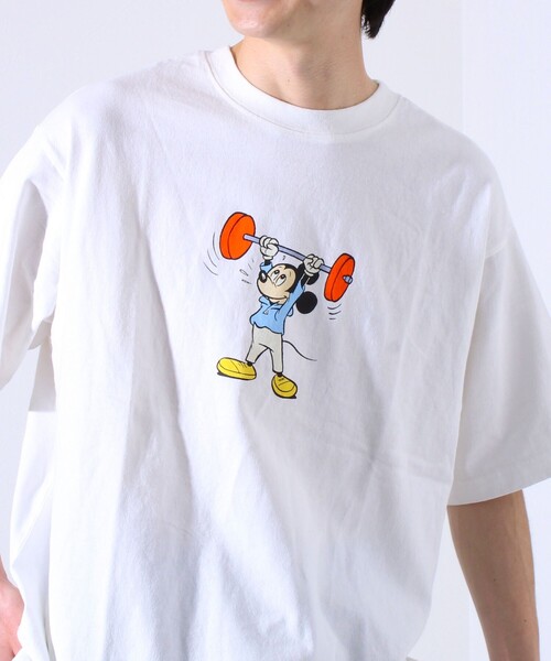 DISCUS ATHLETIC（ディスカス　アスレチック）の「【MICKEY×DISCUS ATHLETIC】コラボ プリント 半袖 クルーネックTシャツ（Tシャツ/カットソー・メンズ・ブラック系その他/ホワイト系その他2/ホワイト系その他3/ホワイト系その他4/ブラック系その他2/ブラック系その他3・M/L）」の4枚目の写真