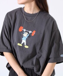 DISCUS ATHLETIC | 【MICKEY×DISCUS ATHLETIC】コラボ プリント 半袖 クルーネックTシャツ(Tシャツ/カットソー)