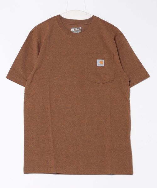 Carhartt(カーハート)の「【WG】【it】【carhartt】カーハート Workwear 1/2-Sleeve T-Shirts ビッグシルエット ポケット半袖 ロゴ Tシャツ トップス K87(Tシャツ/カットソー・メンズ・チャコールグレー/ヘザーグレー/オリーブ/ダークオリーブ/ブラック/ネイビー/グリーン系その他2/ベージュ/ホワイト/ブルー/セージグリーン/ブラウン/シャーベット/ダークブルー/ライム・XL/M/L/S)」の5枚目の写真
