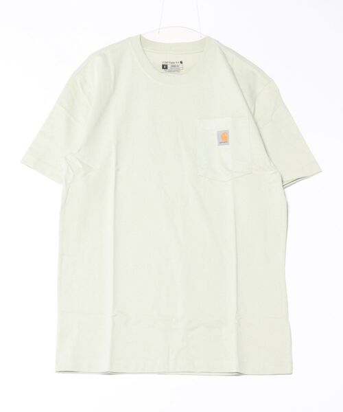 Carhartt(カーハート)の「【WG】【it】【carhartt】カーハート Workwear 1/2-Sleeve T-Shirts ビッグシルエット ポケット半袖 ロゴ Tシャツ トップス K87(Tシャツ/カットソー・メンズ・チャコールグレー/ヘザーグレー/オリーブ/ダークオリーブ/ブラック/ネイビー/グリーン系その他2/ベージュ/ホワイト/ブルー/セージグリーン/ブラウン/シャーベット/ダークブルー/ライム・XL/M/L/S)」の10枚目の写真