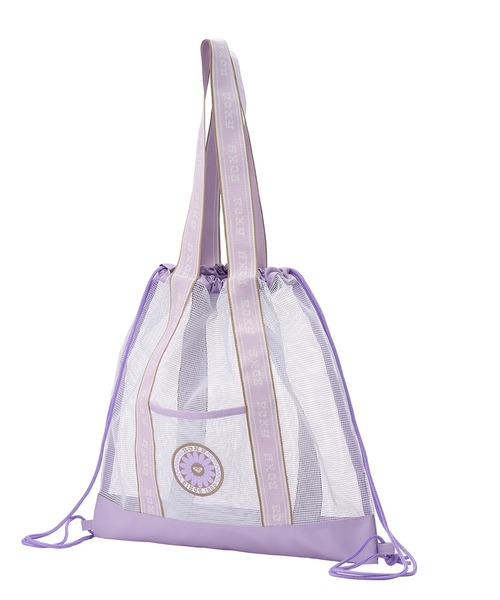 ROXY(ロキシー)の「WILD FLOWER MESH BAG /ロキシー2WAYメッシュビーチバック・ナップザック(トートバッグ・レディース・パープル/ブラック・FREE)」の12枚目の写真