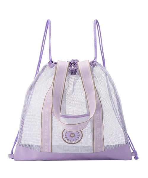 ROXY(ロキシー)の「WILD FLOWER MESH BAG /ロキシー2WAYメッシュビーチバック・ナップザック(トートバッグ・レディース・パープル/ブラック・FREE)」の13枚目の写真