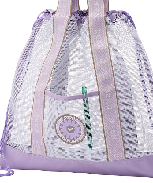 ROXY(ロキシー)の「WILD FLOWER MESH BAG /ロキシー2WAYメッシュビーチバック・ナップザック(トートバッグ・レディース・パープル/ブラック・FREE)」の14枚目の写真