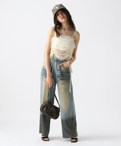 FOREVER 21（フォーエバー トゥエンティーワン）の「【2025SS】レースシャーリングチュニック（チュニック・レディース・ブラック/ナチュラル・FREE）」の7枚目の写真