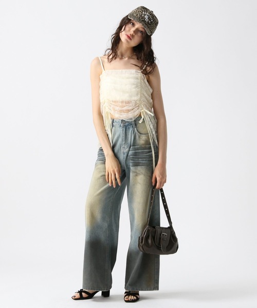 FOREVER 21（フォーエバー トゥエンティーワン）の「【2025SS】レースシャーリングチュニック（チュニック・レディース・ブラック/ナチュラル・FREE）」の8枚目の写真