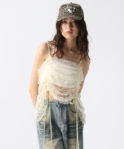 FOREVER 21（フォーエバー トゥエンティーワン）の「【2025SS】レースシャーリングチュニック（チュニック・レディース・ブラック/ナチュラル・FREE）」の9枚目の写真