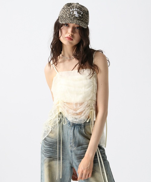 FOREVER 21（フォーエバー トゥエンティーワン）の「【2025SS】レースシャーリングチュニック（チュニック・レディース・ブラック/ナチュラル・FREE）」の10枚目の写真