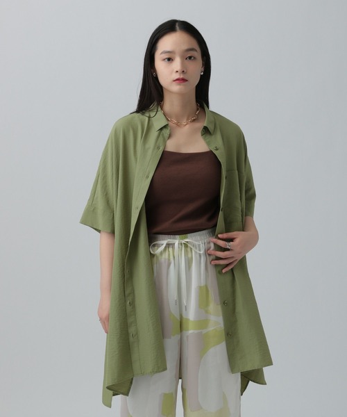 LEPSIM（レプシィム）の「サラキレポンチョチュニックSS　290265（チュニック・レディース・レッド/チャコールグレー/オフホワイト/ブルー/グリーン/カーキブラウン・FREE）」の9枚目の写真