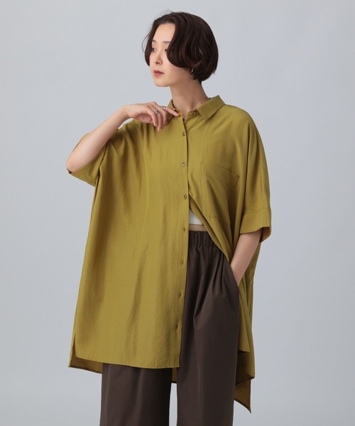 LEPSIM（レプシィム）の「サラキレポンチョチュニックSS　290265（チュニック・レディース・レッド/チャコールグレー/オフホワイト/ブルー/グリーン/カーキブラウン・FREE）」の15枚目の写真