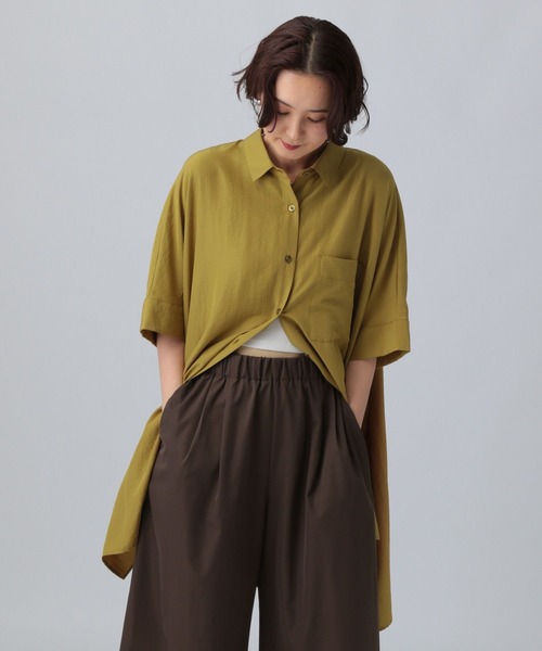 LEPSIM（レプシィム）の「サラキレポンチョチュニックSS　290265（チュニック・レディース・レッド/チャコールグレー/オフホワイト/ブルー/グリーン/カーキブラウン・FREE）」の16枚目の写真