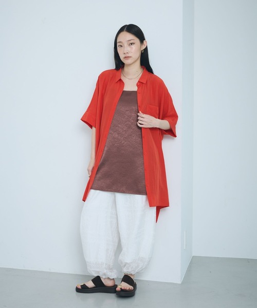 LEPSIM(レプシィム)の「サラキレポンチョチュニックSS 290265(シャツ/ブラウス・レディース・レッド/チャコールグレー/オフホワイト/ブルー/グリーン/カーキブラウン/オレンジ/グレー系その他/ホワイト・FREE)」の19枚目の写真
